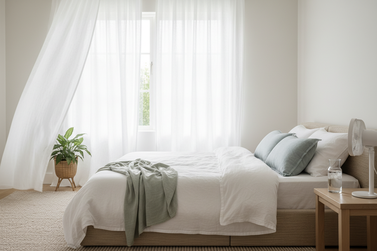 Come preparare la camera da letto per l'estate e dormire bene con il caldo