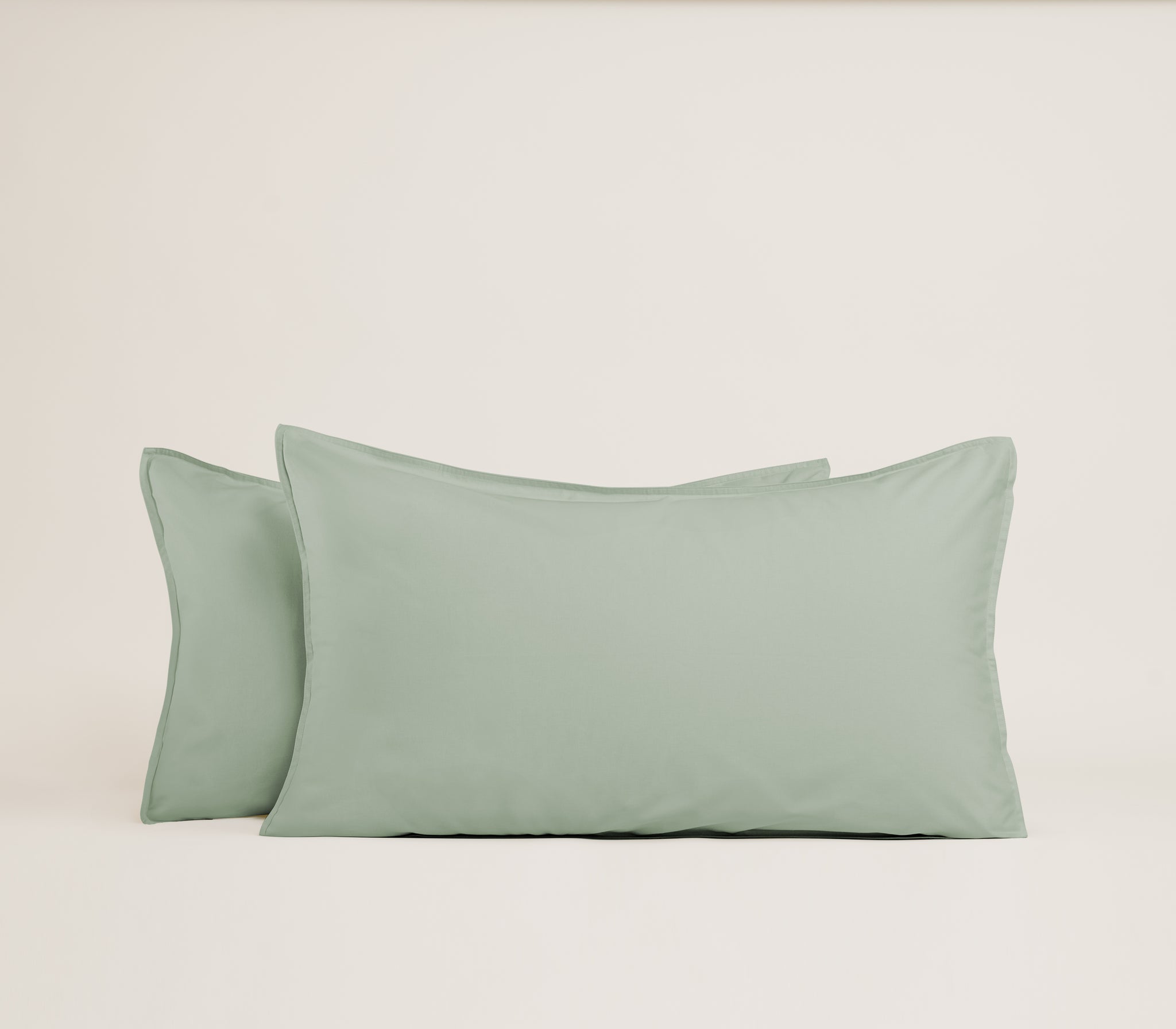 Catherine Lansfield Federe Standard 50x75 Cm, In Percalle Verde Salvia - Facili Da Stirare E Traspiranti