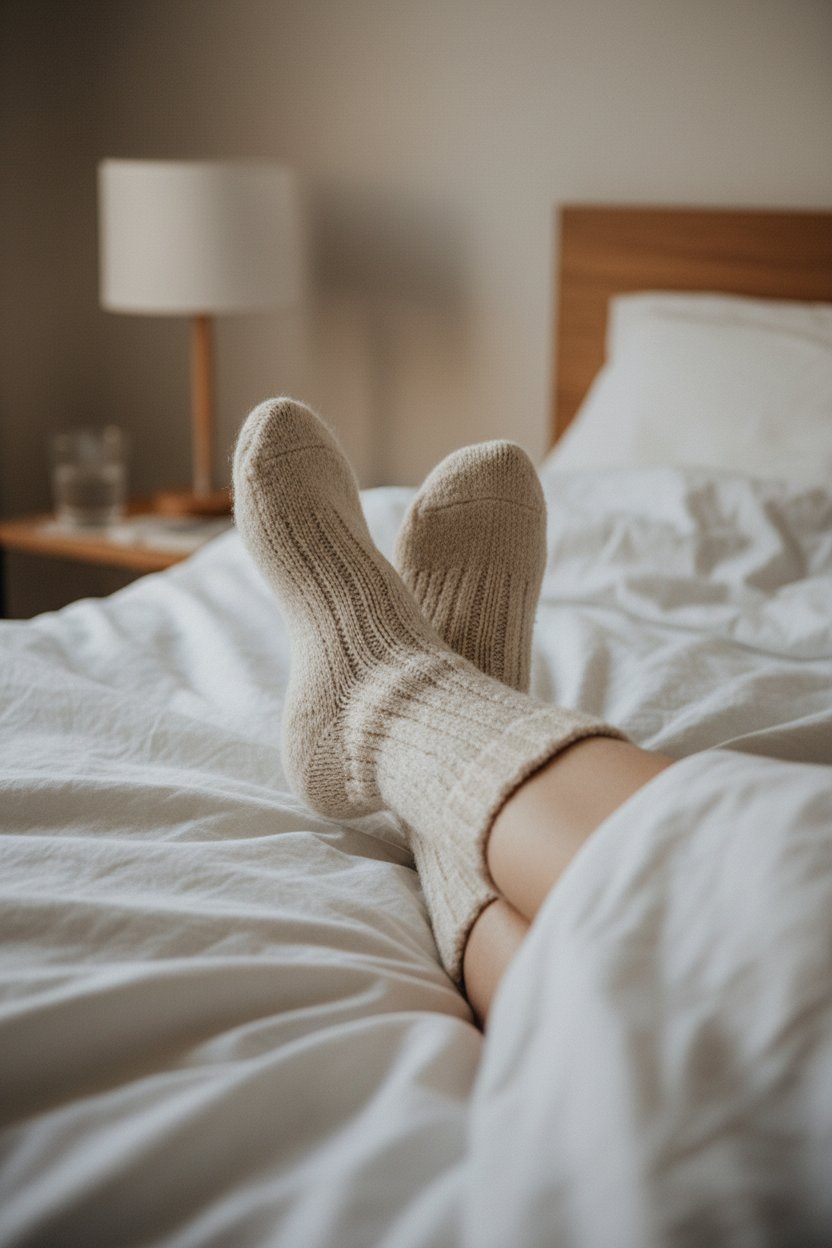 Dormire con le calze migliora il sonno? Guida alla termoregolazione e ai materiali ideali