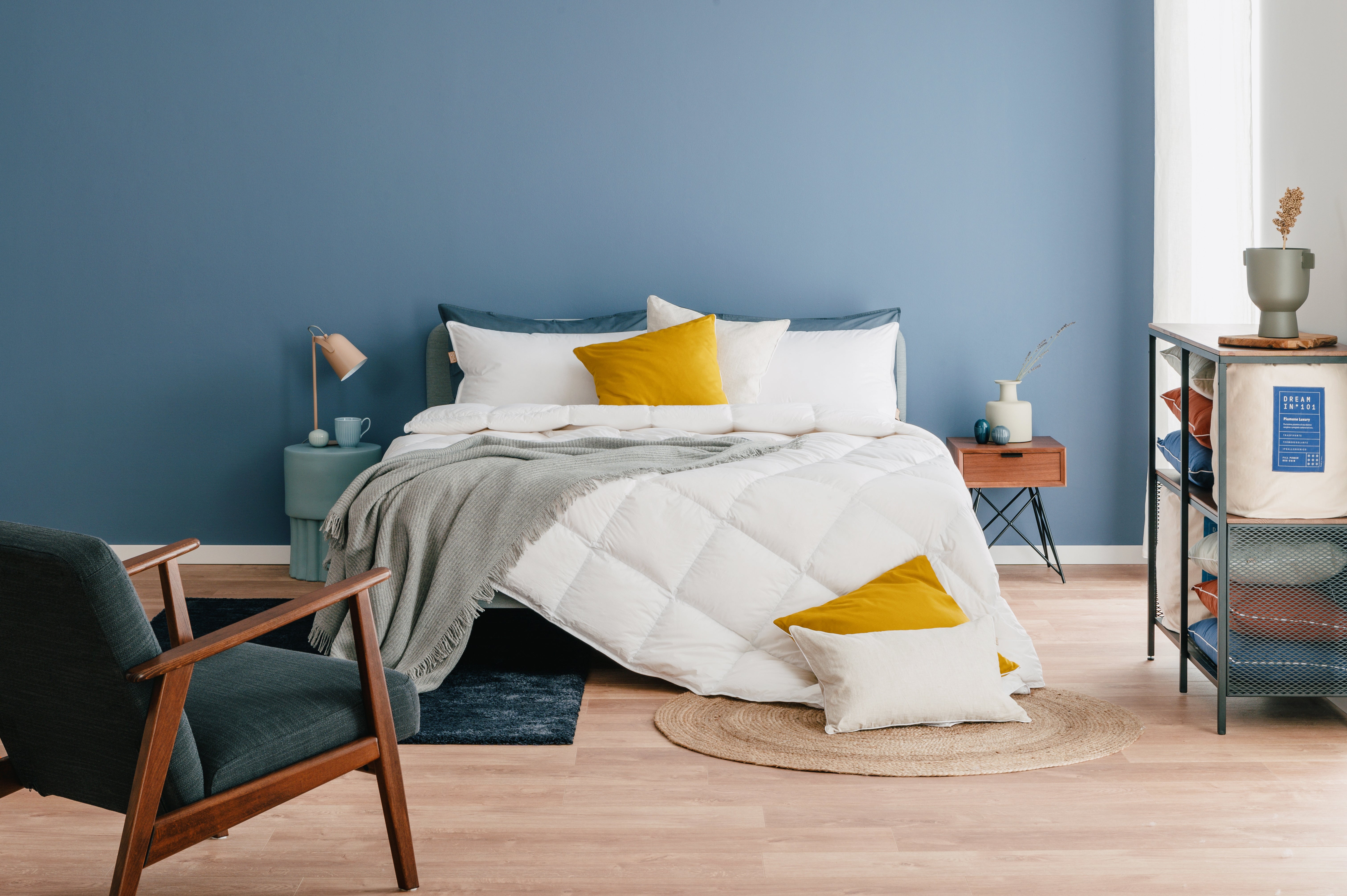 Piumone Airluck Matrimoniale In Piuma – 228x228 Cm, Copripiumino Lussuoso 100% Cotone, Caldo E Soffice Per Letto Queen Size