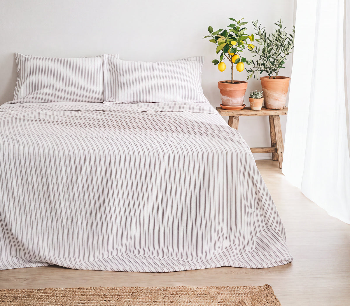 Set lenzuolo sopra in cotone - Collezione Riviera Amalfi