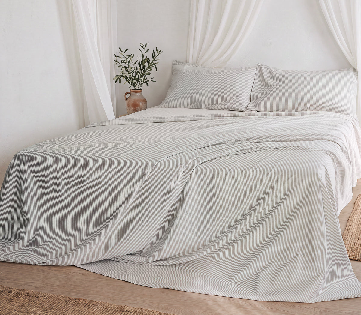 Set lenzuolo sopra in cotone - Collezione Riviera Portofino